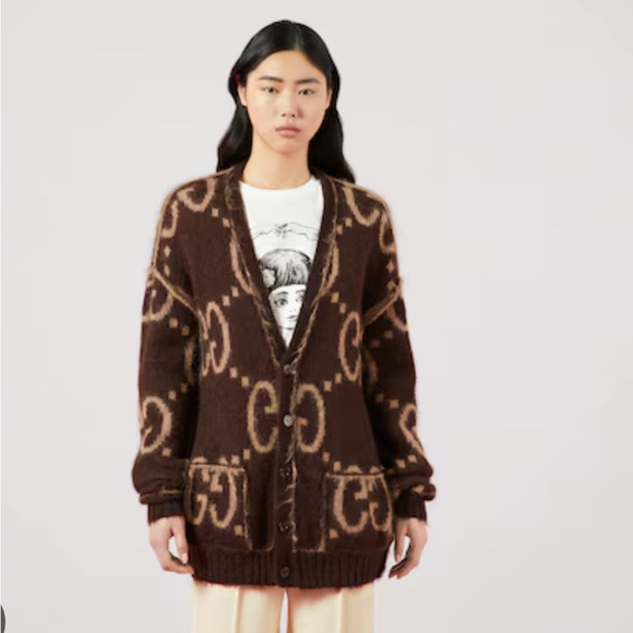 NWT Gucci Reverible Mohair cardigan size S fit for M/L - Picture 2 of 9